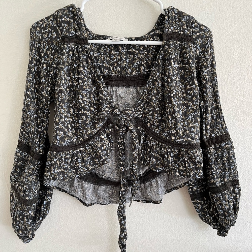 American Eagle Tie Crop Top